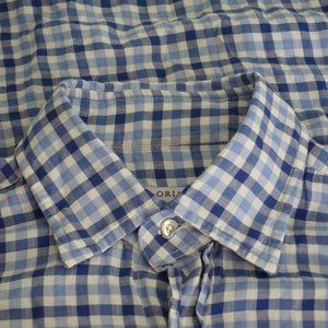 Orian Vintage Classic Light Blue Navy White Shirt